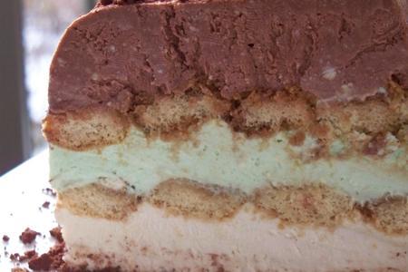 Десертный торт и мороженое   "  тирамису  + ": шаг 9