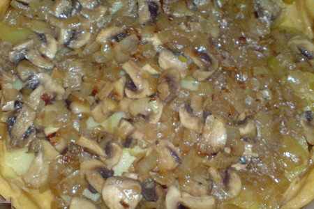 Открытый пирог с грибами и картофелем: шаг 5