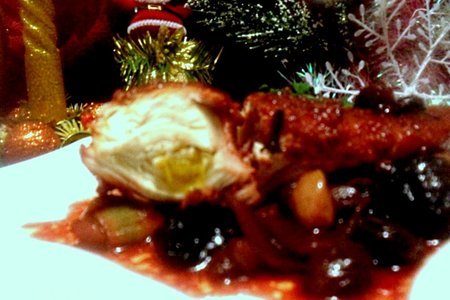Куриное филе под пикантным соусом "новогодний маскарад": шаг 13