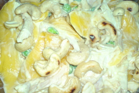 Салат из куриной грудинки, кешью и манго: шаг 6