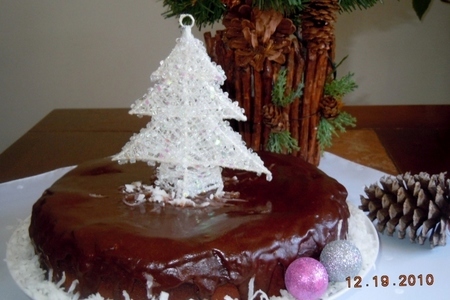 Снежки в шоколаде торт-сырник: шаг 5