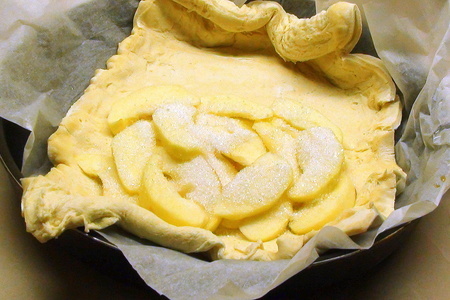 Пирог из слоёного теста с яблоками и сыром «запелдорн» :): шаг 1