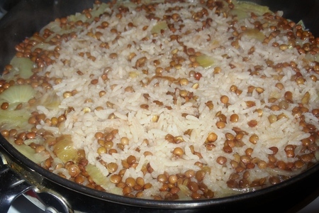 Рис с чечевицей и бараньими рёбрышками: шаг 8