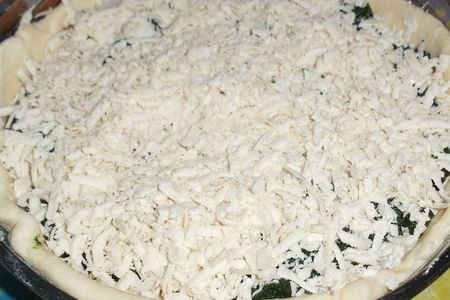 Творожная лепешка с шпинатом и сыром: шаг 4
