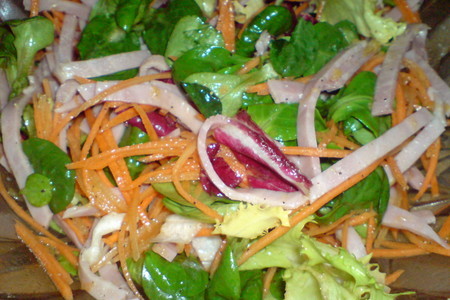 Морковный салат с ветчиной и апельсиновым винегретом: шаг 7