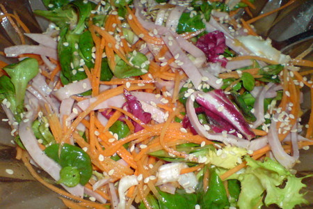 Морковный салат с ветчиной и апельсиновым винегретом: шаг 8