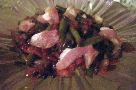 Салат с грибами и вишней "ларчик-плиз": шаг 1