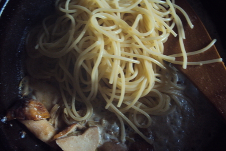 Спагетти с белыми грибами: шаг 6