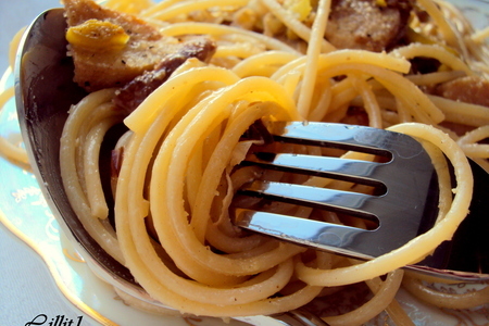 Спагетти с белыми грибами: шаг 9