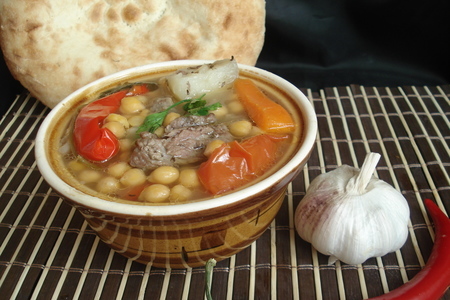 Паровой нутовый суп с мясом и овощами (дуэль): шаг 16