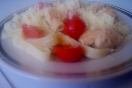 Тальятелле с куриным филе и помидорами черри: шаг 6