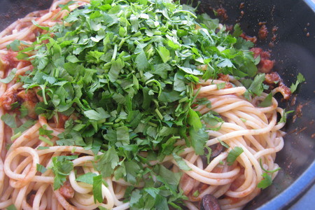 Спагетти с анчоусами (spaghetti alla puttanesca).: шаг 8
