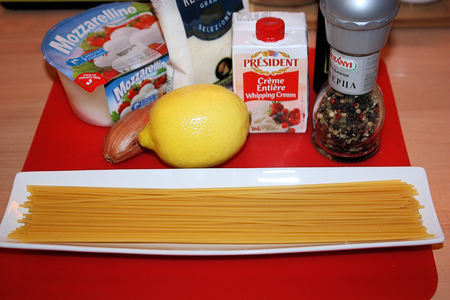 Спагетти в сливочно-лимонном соусе: шаг 1