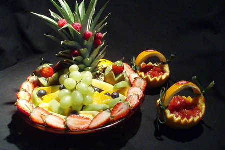 Салат фруктовый «изобилие» с фруктовым чатни.: шаг 7