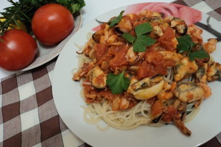 Спагетти с морепродуктами и соусом "фра-дьяволо": шаг 3