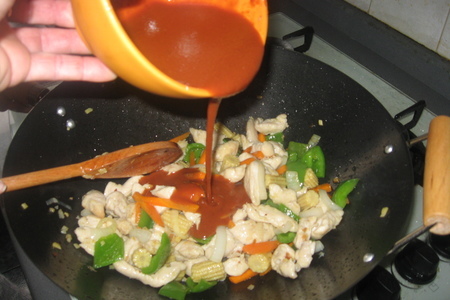 Курица в кисло -сладком соусе по- китайски: шаг 2