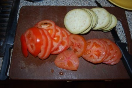 Баклажаны с помидорами: шаг 2