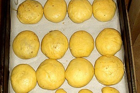 Пирожки с грибами и фасолью. постные.: шаг 5