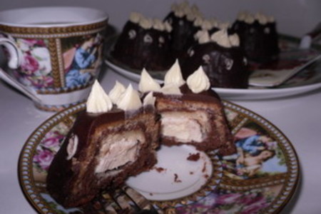 Необыкновенно вкусные шоколадные пирожные с сюрпризом: шаг 17