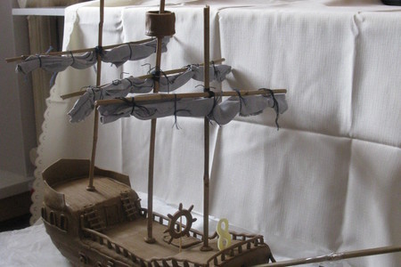 Пиратский корабль из торта "наполеон": шаг 32