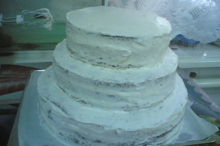 Торт бисквитный, трехъярусный.: шаг 1