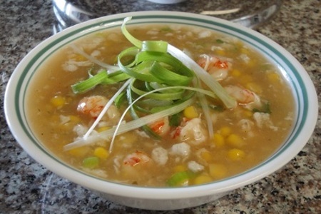 Китайский суп с лангустинами и кукурузой: шаг 6