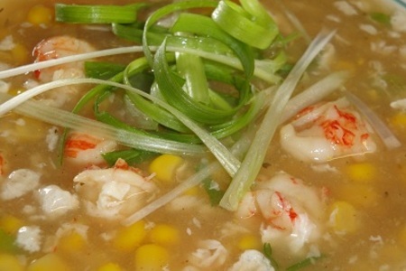 Китайский суп с лангустинами и кукурузой: шаг 7