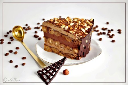 Торт-мороженое "кофейно-шоколадный поцелуй с ореховым послевкусием".: шаг 25