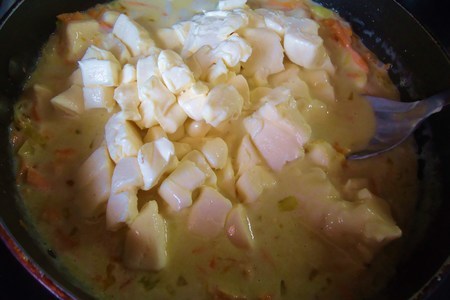 Сырный суп с кокосовым молоком.: шаг 6