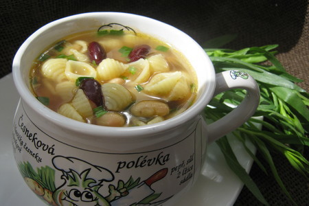 Суп с макаронами,фасолью и тархуном ( pasta e fagioli).: шаг 3