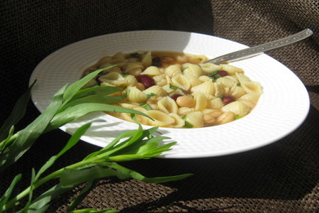 Суп с макаронами,фасолью и тархуном ( pasta e fagioli).: шаг 4