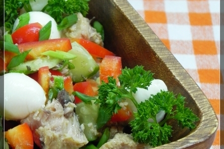 Салат с тунцом и овощами: шаг 1