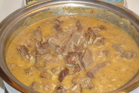 Рисовый суп с мясом буйвола и кокосом: шаг 5