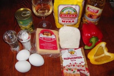 Маффины с паприкой, оливками и сыром: шаг 1