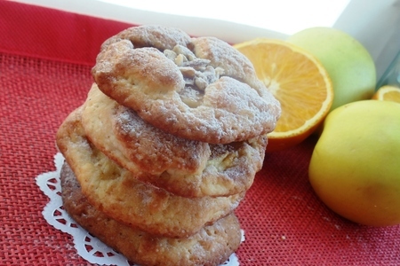 Творожные печенье  с яблоками, корицей и орехами: шаг 8