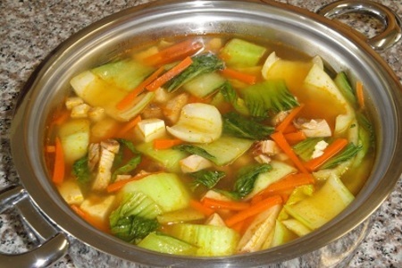 Острый суп с копчёной индейкой и тофу: шаг 8