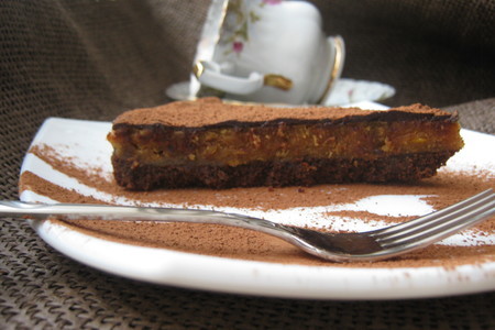 Шоколадно-арахисовый торт (chocolate peanut slice) - для тасиной мамы!: шаг 16