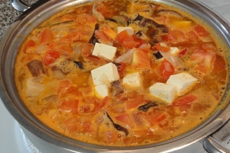 Тайский рыбный суп с тофу и грибами: шаг 5