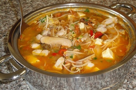 Тайский рыбный суп с тофу и грибами: шаг 8