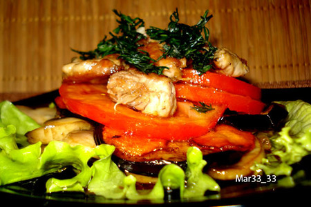 Салат с жареной свининой в медовом соусе: шаг 5