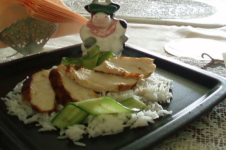 Курица кетчап с огурцами ратьяр и рисом: шаг 5