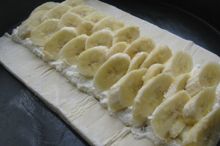 Творожно-банановый пай  "а-ля  жалюзи".: шаг 5
