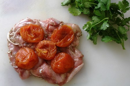 Курица по татарски с шпинатным рисом: шаг 1