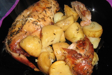 Ножка кролика запечённая с тимьяном и молодым картофелем или ужин для мужа: шаг 6