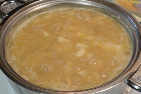 Кремовый суп с устрицами,снежным крабом и вином: шаг 7