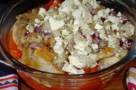 Куриные грудки на томатной сальсе, под брынзой: шаг 7