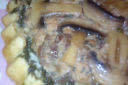 Открытый пирог с грибами, мясом и щавелем: шаг 1