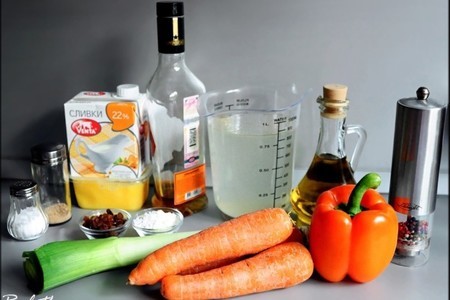 Овощной кремовый суп-дуэт из брокколи и моркови "инь-янь".: шаг 7