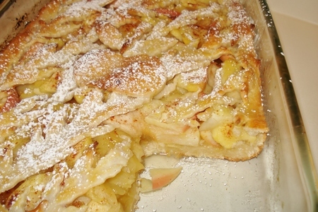 Летний творожный пирог с яблоками, корицей и ананасным джемом.: шаг 3