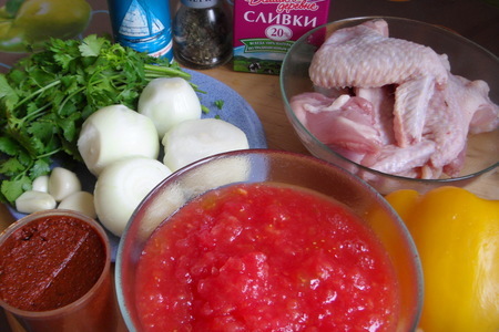 Курица  в сливочно-овощном соусе: шаг 1
